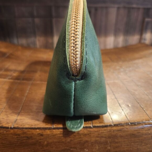 Portland Leather Cowboy Mint Bella Zippered Makeup Bag Brand New Never Used - Picture 6 of 10
